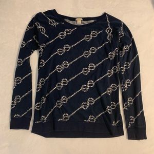 JCrew sailor sweater. GORGEOUS navy/white small
